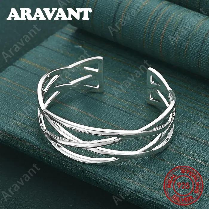 Bracelet en diamant ajouré en argent Sterling 925