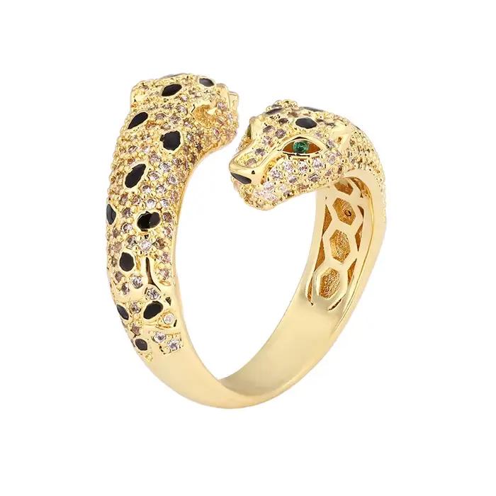 Bague léopard réglable avec motif animalier de Rotterdam