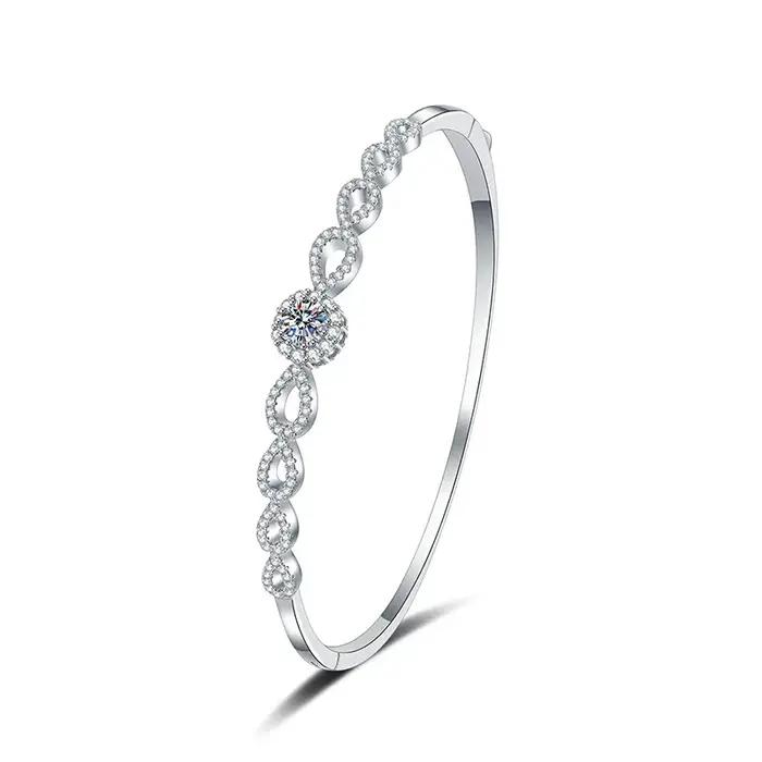 Bracelet continu en forme de goutte d'eau pour femmes