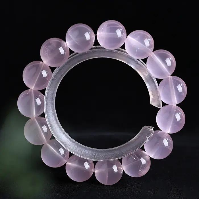 Bracelet à quartz rose gelée 7A – Attirer l'amour et la romance