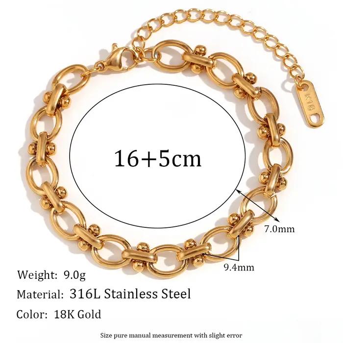 Bracelet en acier inoxydable 316L fleur ovale hypoallergénique pour femmes élégantes et occasions spéciales