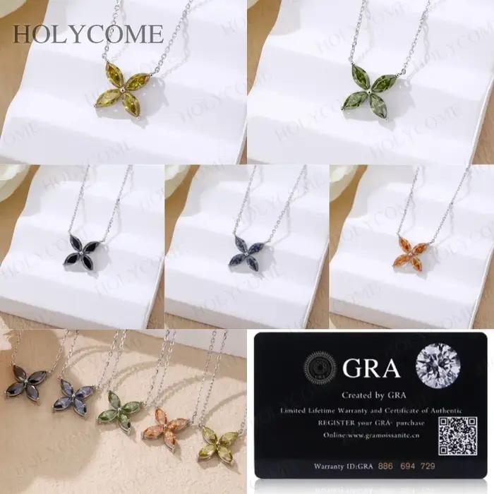 Collier pendentif marquise Moissanite en argent sterling 925 pour femmes occasions spéciales cadeau d'anniversaire mariage engagement
