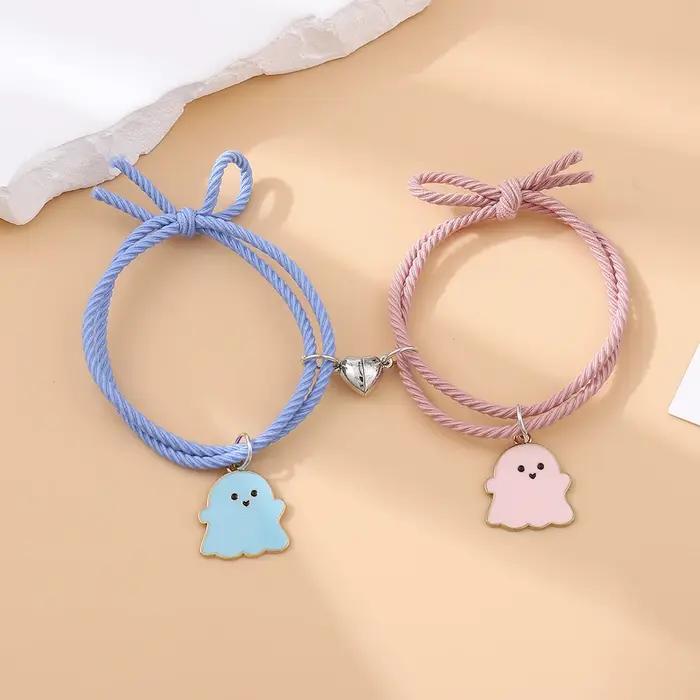 Bracelets de Couple magnétiques assortis en forme de cœur
