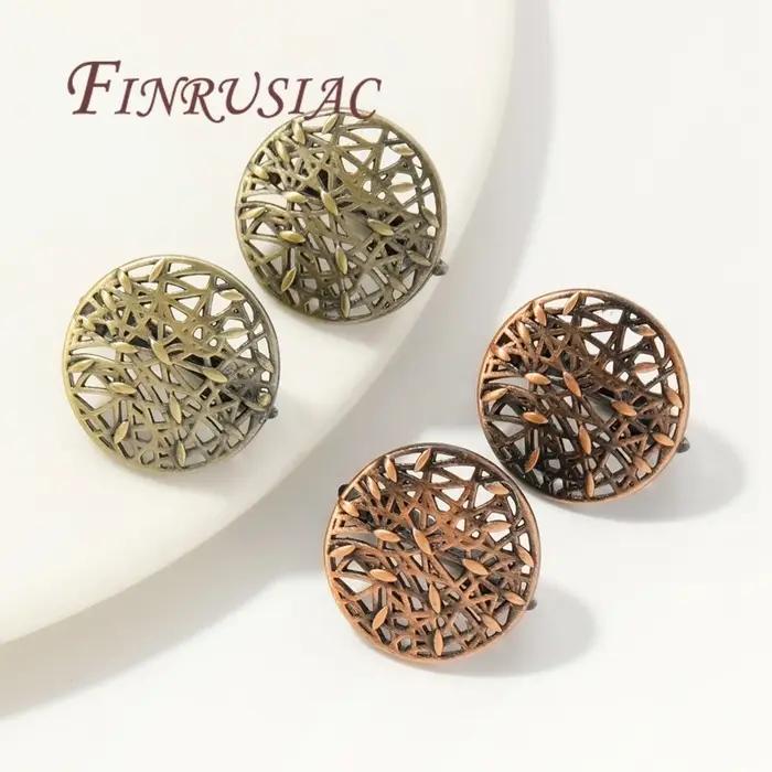 Fermoirs de boucles d'oreilles en bronze antique pour hommes et femmes
