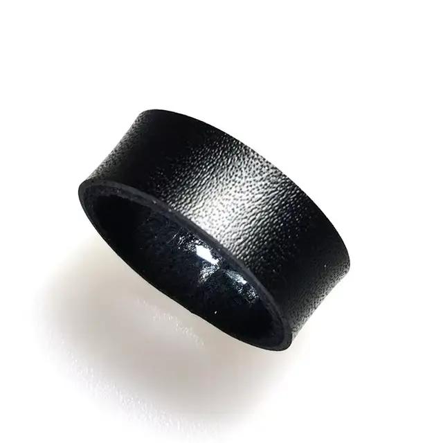 TOTABC-Bague ronde en cuir faite à la main pour hommes et femmes, bracelet noir, cadeau de bijoux, m
