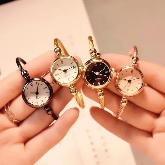 Montres-Bracelets de mode pour femmes de luxe en acier inoxydable rétro dames montres à Quartz femmes robe horloge 자