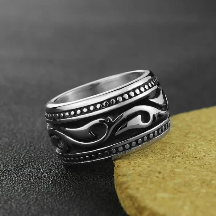 Bagues Totem de Pouce Celtique Punk en Acier Inoxydable Bijoux Polyvalents à La Mode Pour Hommes Occasions Spéciales