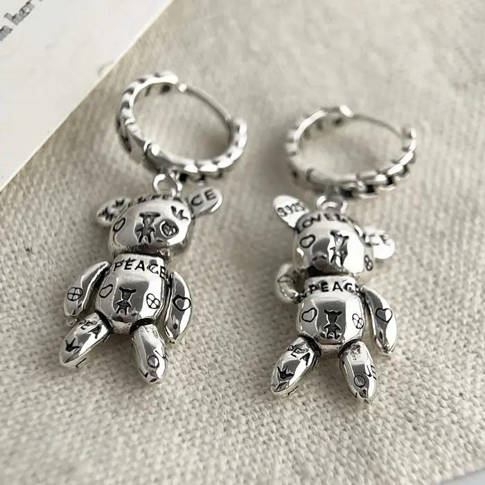 Boucles d'oreilles Vintage en argent Sterling 925 pour femmes