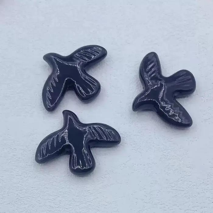 Perles en céramique de Pigeon, perles d'oiseau en vrac, collier de tissage de corde rouge DIY, accessoires de pendentif