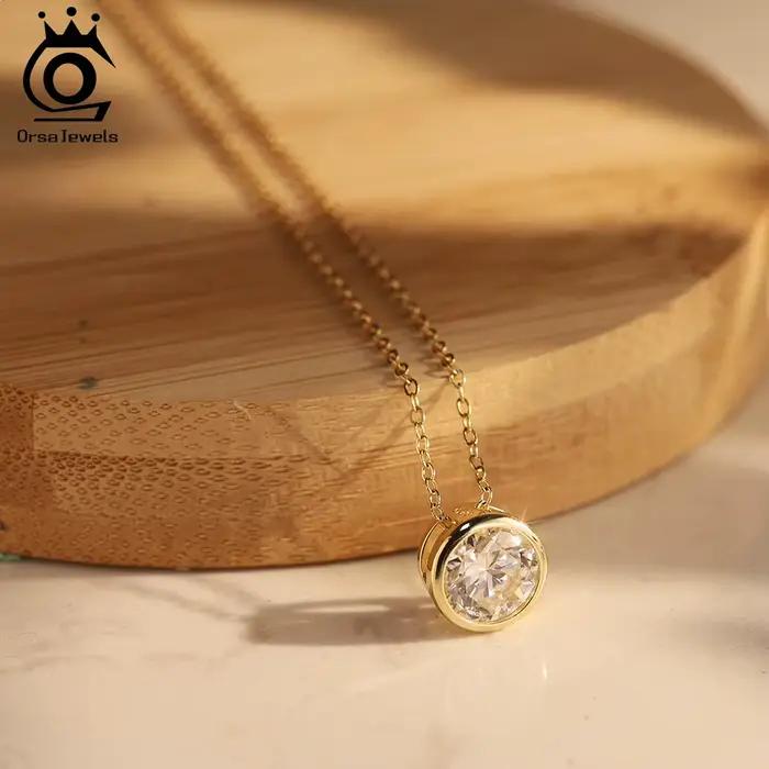 ORSA JEWELS – collier élégant en diamant Moissanite de couleur D pour femmes