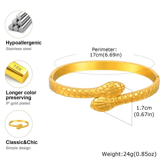 Bracelet trombone rectangulaire étanche pour femme