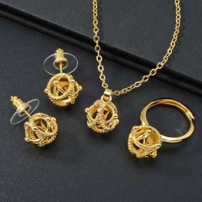 ZEADear – ensemble de bijoux plaqués or 18 carats