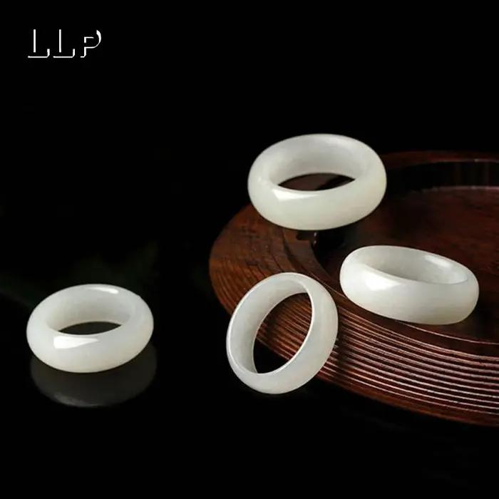 Bague en jade Hetian naturel bijou classique pour homme et femme pour occasions spéciales cadeau festif intemporel