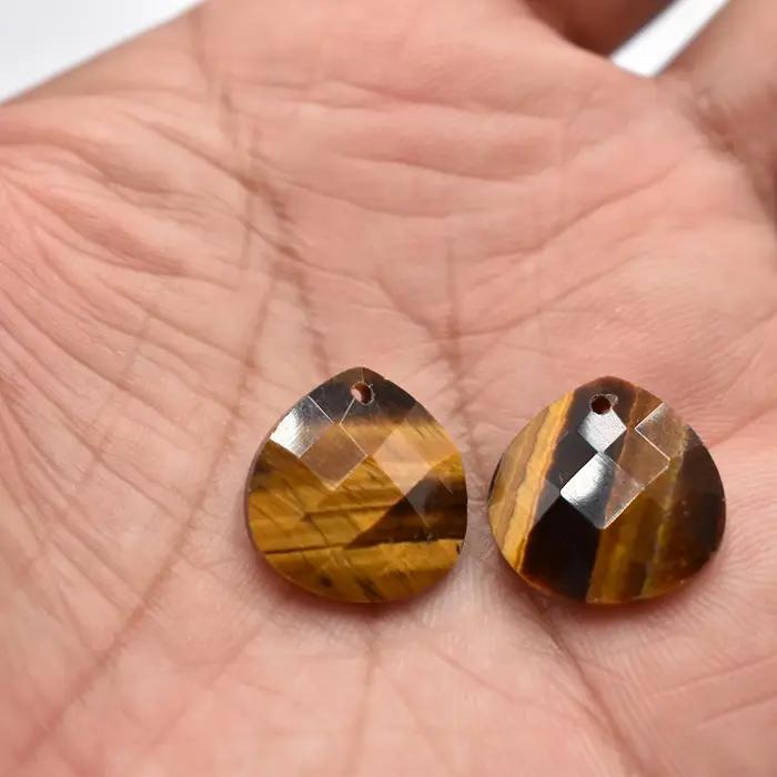 Vente en gros de bijoux en forme de goutte d'eau, pierre naturelle de qualité, coupe, bracelet exécutif, accessoires de collier, mode, 12 pièces, lot