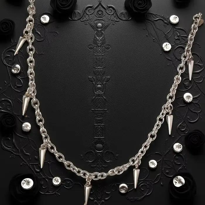 Collier à pampilles à rivets pour hommes et femmes
