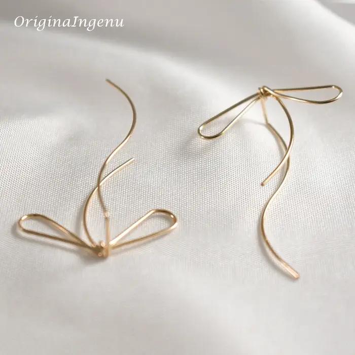 Boucles d'Oreilles OriginaIngenu en Or Rempli Design Géométrique Mode pour Femmes Soirées Parties