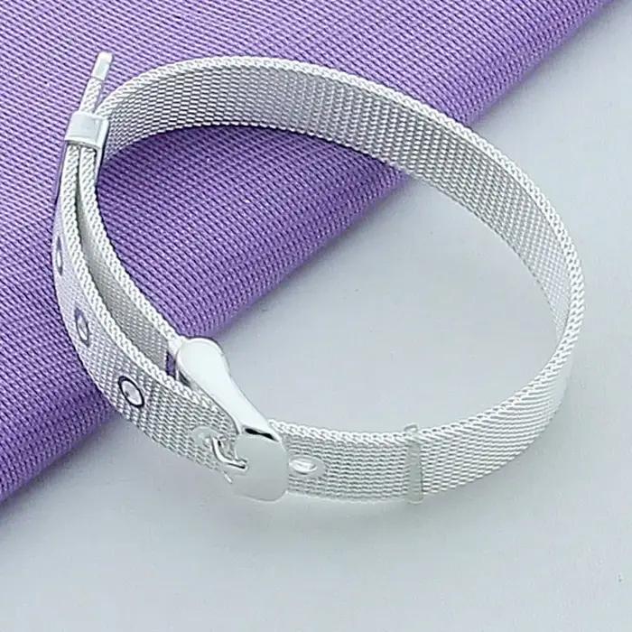Nouveau Bracelet en argent 925 Simple à la mode