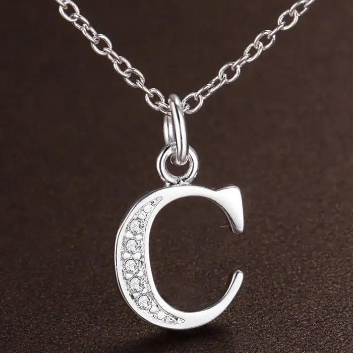 Pendentif de collier en argent regardé 925 pour femme