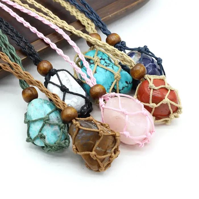 Collier en pierre naturelle originale pour femmes