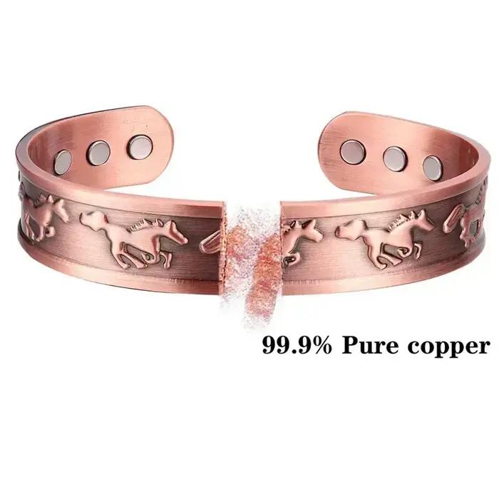Bracelet magnétique en cuivre pur pour hommes et femmes