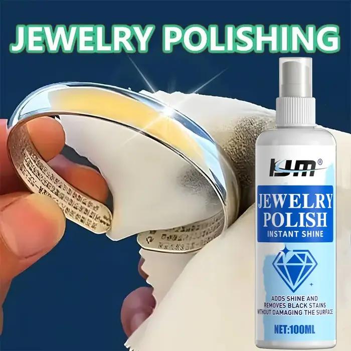 Spray nettoyant pour bijoux 100 ml revitalisant brillance et éliminant taches pour argent or diamants bagues bracelets colliers occasions spéciales