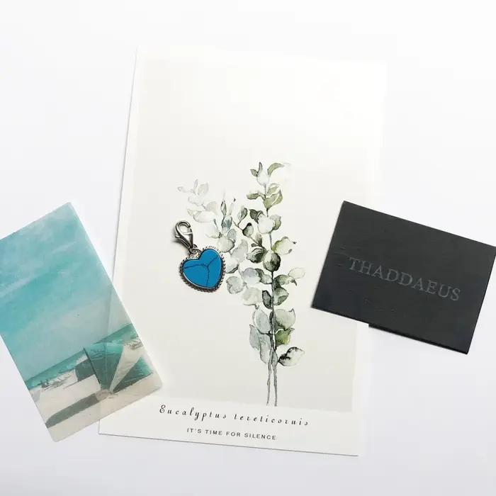 Pendentif à breloque éternelle cœur bleu pour femmes