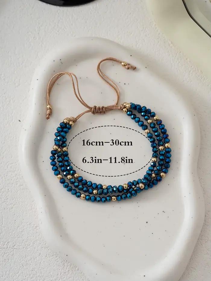 Bracelet bohème en perles de cristal colorées fait à la main