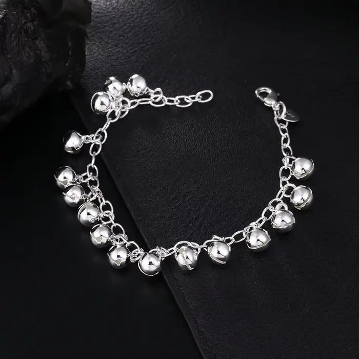 DOTEFFIL – Bracelet à cloches rondes en argent Sterling 925 pour femmes, bijoux de fête de fiançailles et de mariage