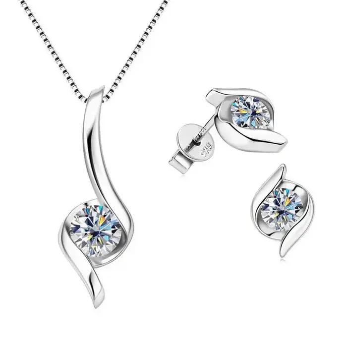 Ensemble de bijoux en argent Sterling 925 pour femmes