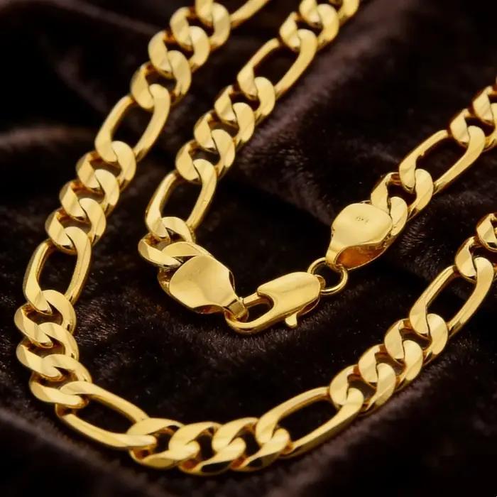 Collier chaîne pour hommes couleur or pur