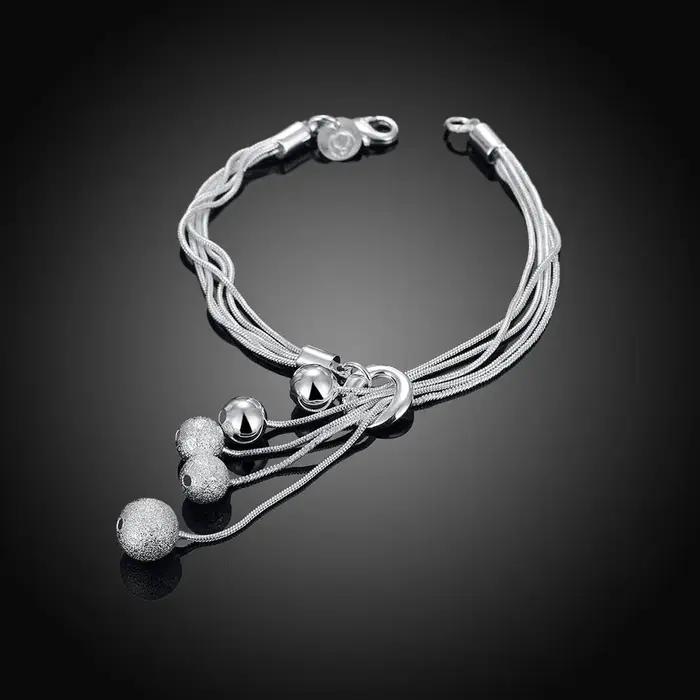 Bracelet à pampilles en argent Sterling 925 pour femmes et hommes