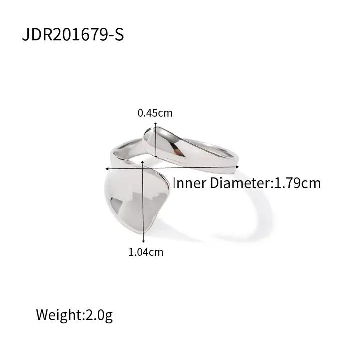Uworld-Grande Bague Personnelle en Acier Inoxydable pour Femme
