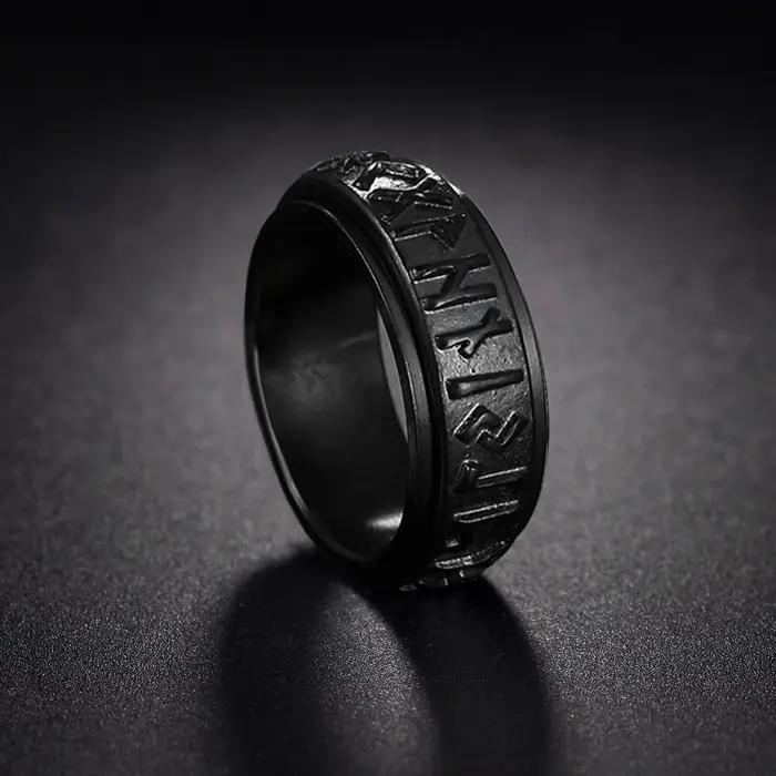 Bagues Rune Viking Vintage pour hommes et femmes