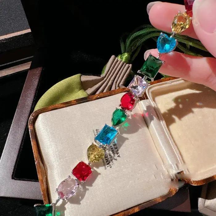 Bracelet de Gemme Arc-en-ciel Autrichien pour Femme