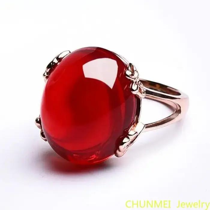 Bague d'ambre de la baltique naturelle réglable pour femmes