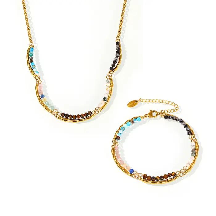 Colliers et bracelets en acier inoxydable pour femmes