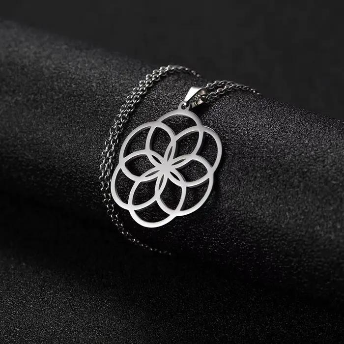 Lemegeton fleur de vie Mandala Runes collier bijoux bouddhistes géométrie sacrée femmes accessoires