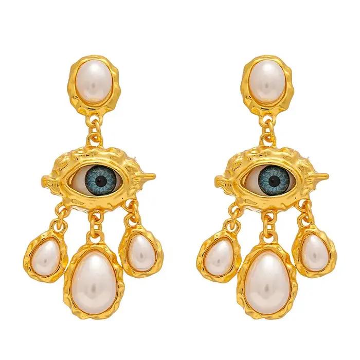 Boucles d'oreilles médiévales exagérées pour femmes