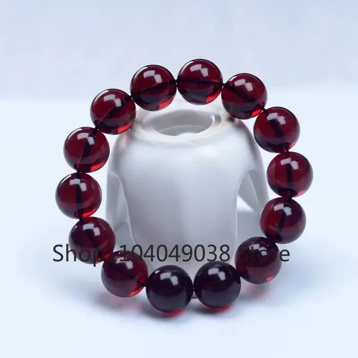 Bracelet en ambre rouge naturel 10-20mm