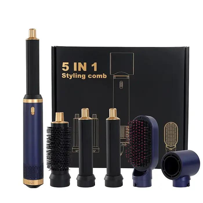 5 en 1 sèche-cheveux brosse peigne chaud ensemble professionnel fer à friser lisseur de cheveux outil de coiffure Air style sèche-cheveux ménage