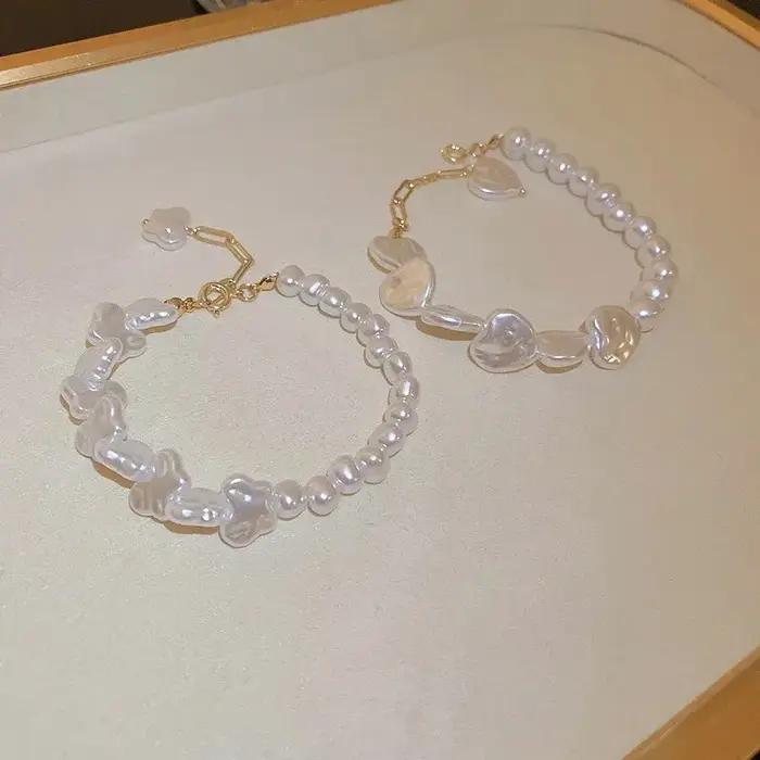 Bracelet élégant en perles baroques pour femmes