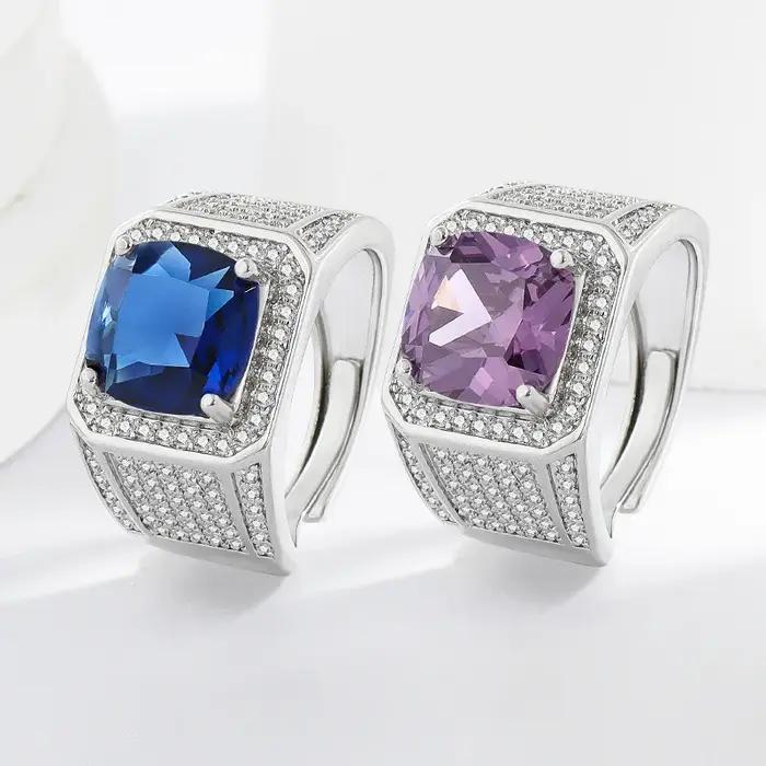 Bague de luxe en argent Sterling 925