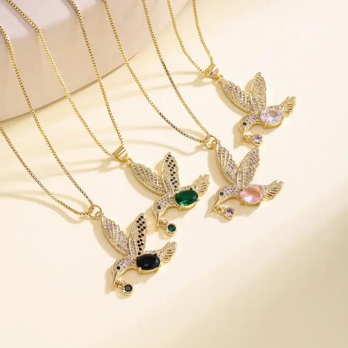 Nidin – collier colibris pour femmes et filles