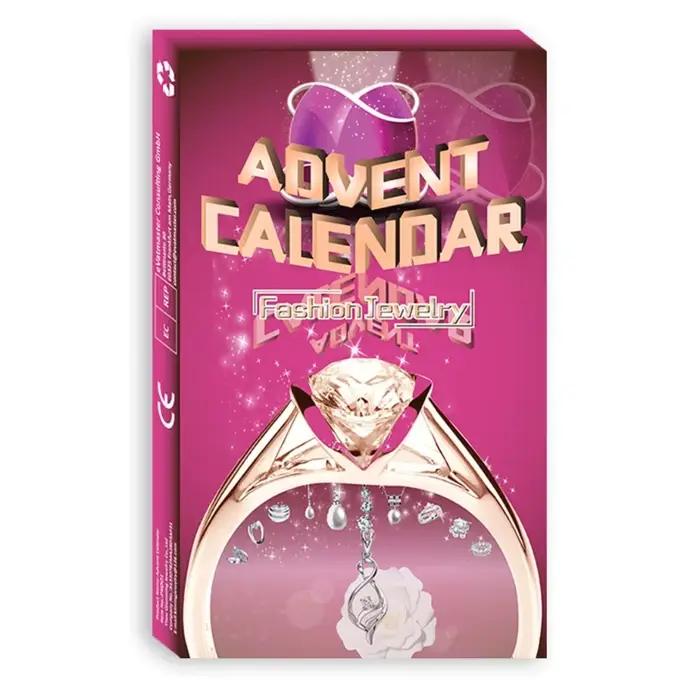 Bijoux calendrier de l'avent pour femmes, noël avec collier, bagues, boucles d'oreilles 24 jours Y5GB