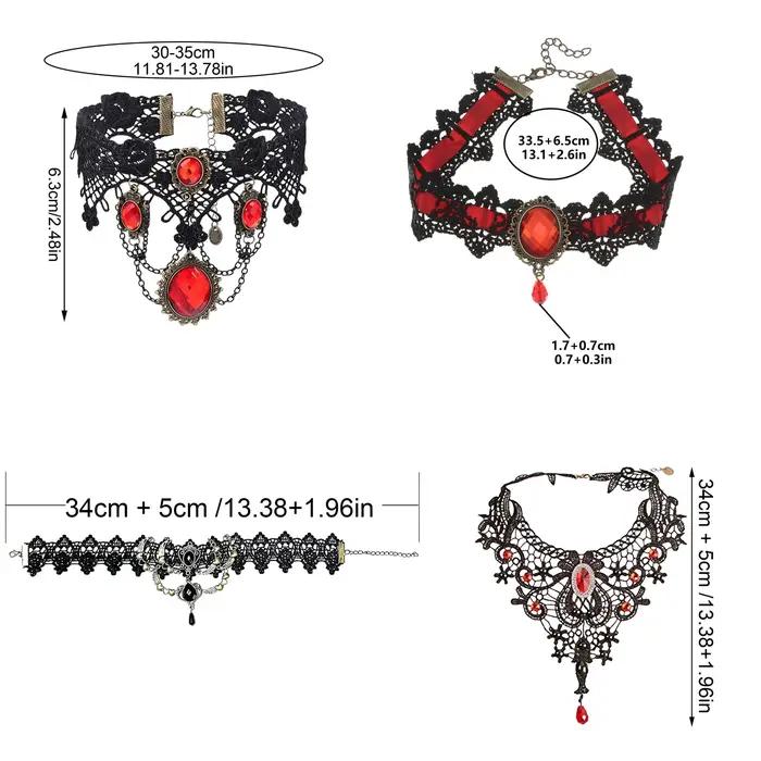 Dame Sautoirs Court Gothique Femmes Cou Bijoux Accessoire Fille Dentelle