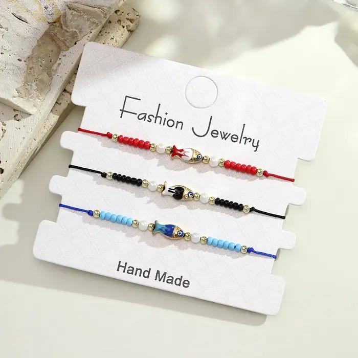 Nouvelle Collection : Ensemble de 3 Bracelets Empilables en Perles Légères et Confortables – Accessoires Décontractés