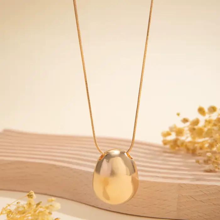 Salmonds-Collier pendentif naren métal doré pour femme