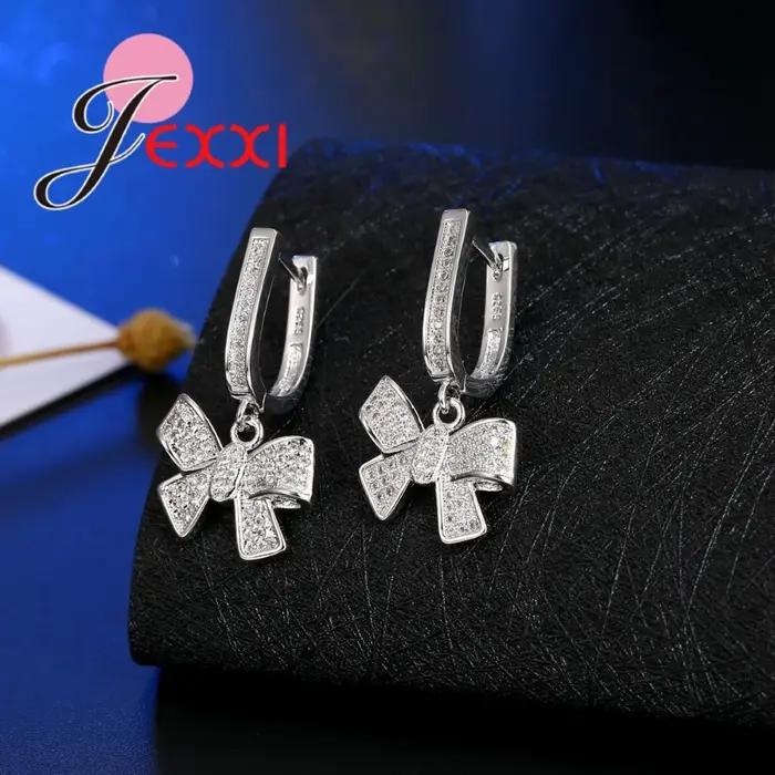 Ensembles de bijoux classiques en argent regardé 925 pour femmes