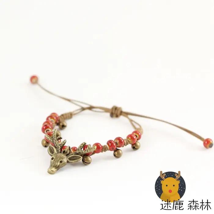 Bracelet petit fauve en céramique d'élan pour femmes
