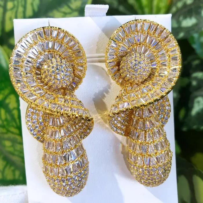 Missvikki luxe brillant goutte pendentif boucles d'oreilles pour les femmes quotidien à la mode Orig